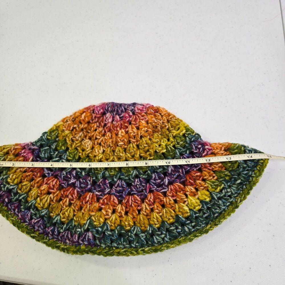 Crochet Bucket Hat: Summer Beanie Rainbow Ombre Pride Gay LGBTQ Y2K - Picture 6 of 6